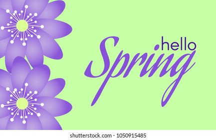 Spring Flowers Background in Minimal Style. Vector Snowdrops. Beautiful Background with Isolated Spring Flowers and Text for Card, Invitation, Brochure, Banner, Flyers, Creative Design. Flowering.