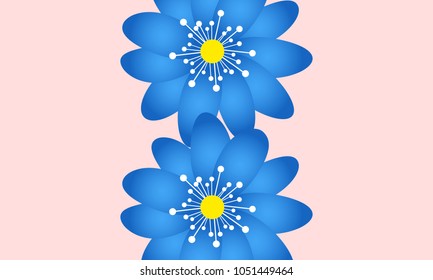 Spring Flowers Background in Minimal Style. Vector Snowdrops. Beautiful Background with Isolated Spring Flowers for Card, Invitation, Postcard, Brochure, Banner, Flyers, Creative Design. Flowering.