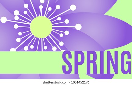 Spring Flowers Background in Minimal Style. Vector Snowdrops. Beautiful Background with Isolated Spring Flowers and Text for Card, Invitation, Brochure, Banner, Flyers, Creative Design. Flowering.