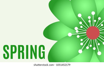 Spring Flowers Background in Minimal Style. Vector Snowdrops. Beautiful Background with Isolated Spring Flowers and Text for Card, Invitation, Brochure, Banner, Flyers, Creative Design. Flowering.