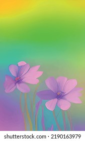 spring flowers background with pastel colors