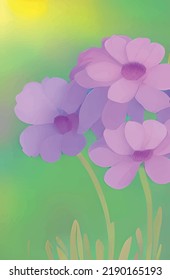 spring flowers background with pastel colors