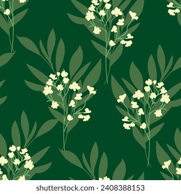Spring Flowers background print for textile. The drawn flowers beautiful illustration for the fabric. Design ornament pattern seamless. Vector