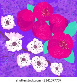 Spring flowers background, stylish wallpaper