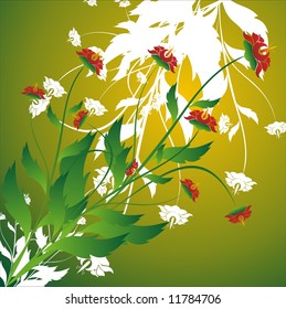 Spring flowers background. Vector illustration