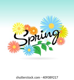 Spring Flowers Background.Spring greeting cards