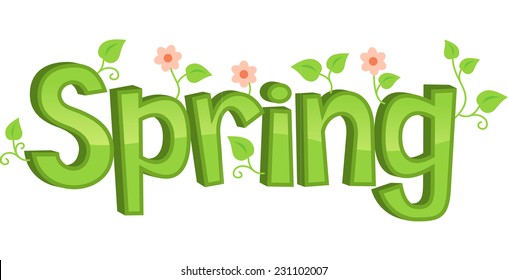 Spring flowers banner, vector illustration cartoon. 