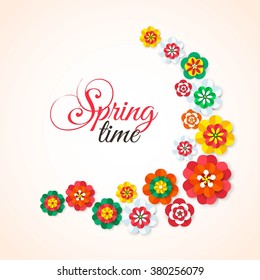 Spring Flowers Banner. Vector Illustration.