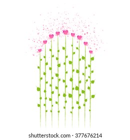 Spring flowers in blossom. Vector Illustration