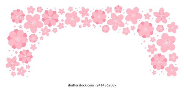 Flores de primavera, flores, flores, marco floral. Borde rectangular con espacio de copia en fondo transparente. Ilustración vectorial de estilo plano. Diseño geométrico abstracto. Banner de temporada de concepto