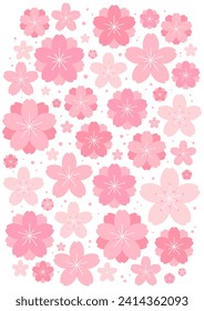 Spring flowers, blossoms, blooms, floral background. Flat style vector illustration on transparent. Abstract geometric design. Concept seasonal promotion, banner, advertising, poster, sale