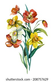 Spring flowers bouquet 
