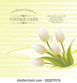 Spring flowers bouquet for sale. Vector illustration.