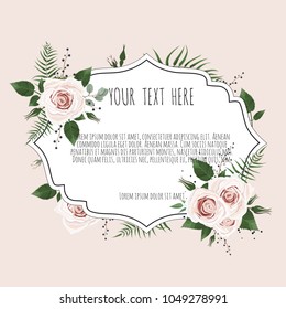 Spring flowers bouquet for vintage card. Vector illustration.