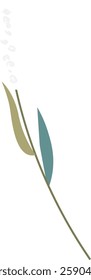 Spring Flowers Branch Vector Illustration