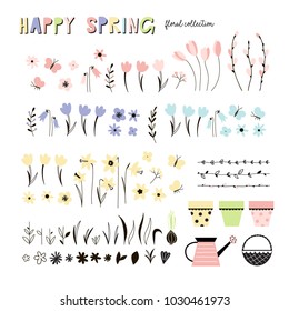 spring flowers collection for D.I.Y. projects
