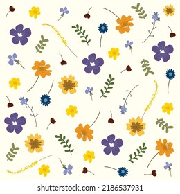 spring flowers collection pattern free vector