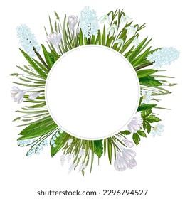 Vector de dibujo de color de las flores de primavera. Grandes flores de verano