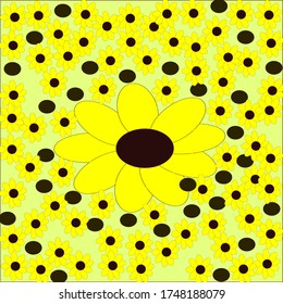 Flores de primavera coloridas vectores aisladas en fondo verde. Colección de margarita y girasoles para la temporada de primavera como elementos gráficos y decoraciones. Ilustración vectorial.
