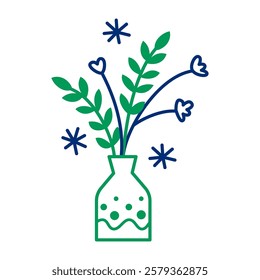 Spring flowers in a decorative vase