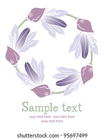 Spring flowers design card