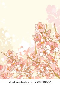 Frühlingsblumen Design mit Platz für Text
