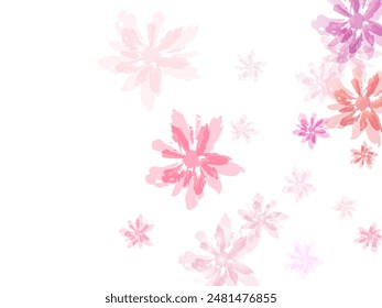 Spring flowers falling vector illustration. Wedding celebration decor.
