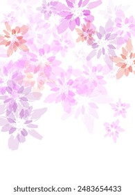 Spring flowers falling vector illustration. Spring petals pink flowers.