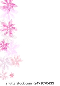 Spring flowers falling vector illustration. Wedding celebration decor.