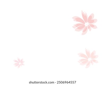 Spring flowers falling vector illustration. Stylish beauty salon background.
