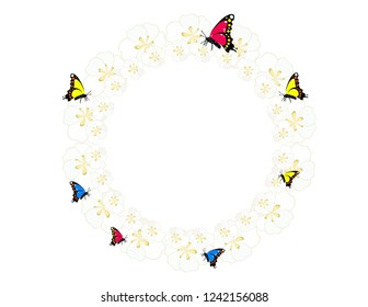 Spring flowers frame