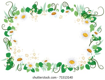 spring flowers frame