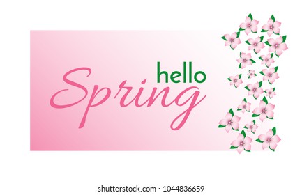 Spring Flowers Frame. Beautiful Background with Isolated Flowers for Card, Invitation, Postcard, Brochure, Banner, Flyers. Flower Composition with Text for Your Creative Design. Spring Flowering.