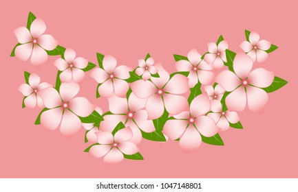 Spring Flowers Frame. Beautiful Background with Isolated Flowers for Card, Invitation, Postcard, Brochure, Banner, Flyers. Flower Composition with Text for Your Creative Design. Spring Flowering.