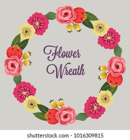 spring flowers garland