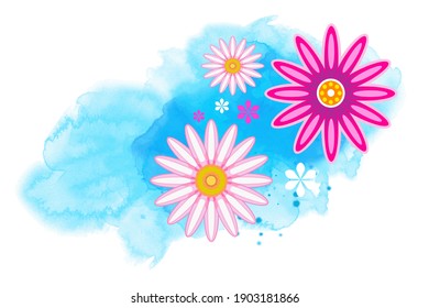 Spring flowers graphic in vector quality.
