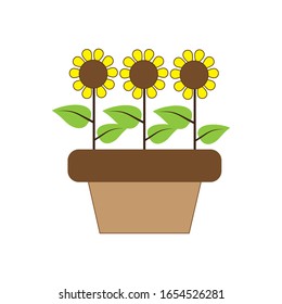 Frühlingsblumensymbol, flaches Design, Vektorillustration 