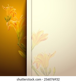 Spring flowers invitation template card. Wedding, marriage, bridal, birthday, Valentine's day. International women's day. Vector