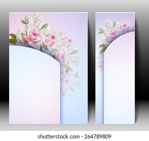 Spring flowers invitation template card. Easter, wedding, marriage, bridal, birthday, Valentine's day. International women's day.