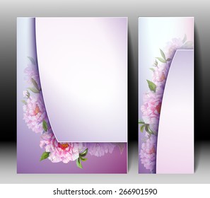Spring flowers invitation template card. Easter, wedding, marriage, bridal, birthday, Valentine's day. International women's day.