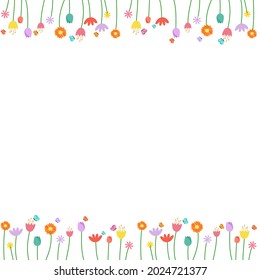 Frühlingsblumen einzeln auf weißem Hintergrund.