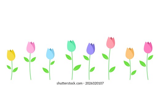 flores primaverales aisladas de fondo blanco.