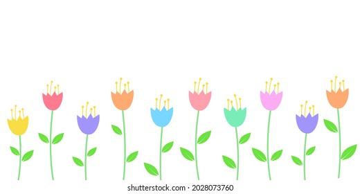 spring flowers isolated on white background.