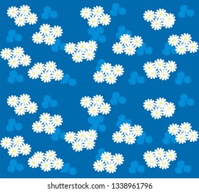 Spring flowers pattern, graphic floral motive. Vector illustration eps.