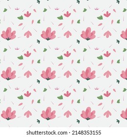 Frühlingsblumen drucken. Nahtlose Blumenmuster. Pflanzendesign für Stoff, Stoffdesign, Decken, Herstellung, Wallpaper, Druck, Geschenkverpackung und Scrapbooking.