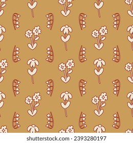 Spring flowers print seamless floral pattern