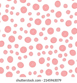 Spring flowers print. Simple seamless floral pattern on white background for fabric, cloth design, covers, wrapping paper and scrapbooking