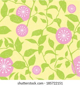 Spring flowers seamless floral pattern