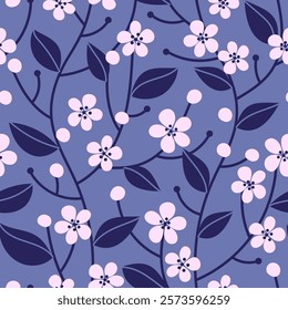 Spring Flowers Seamless Floral Pattern Vector