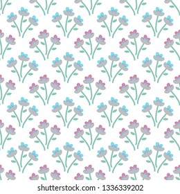 Spring flowers. Seamless pattern. Design element for fabric, gift wrap or wallpaper.